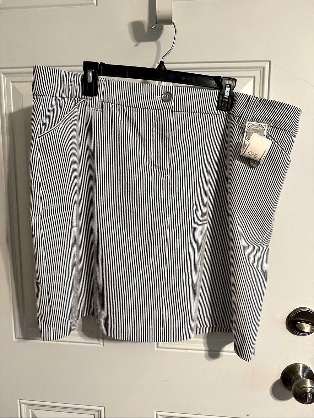 Charter Club Striped A-Line Skort Blue & White Size 18W NWT